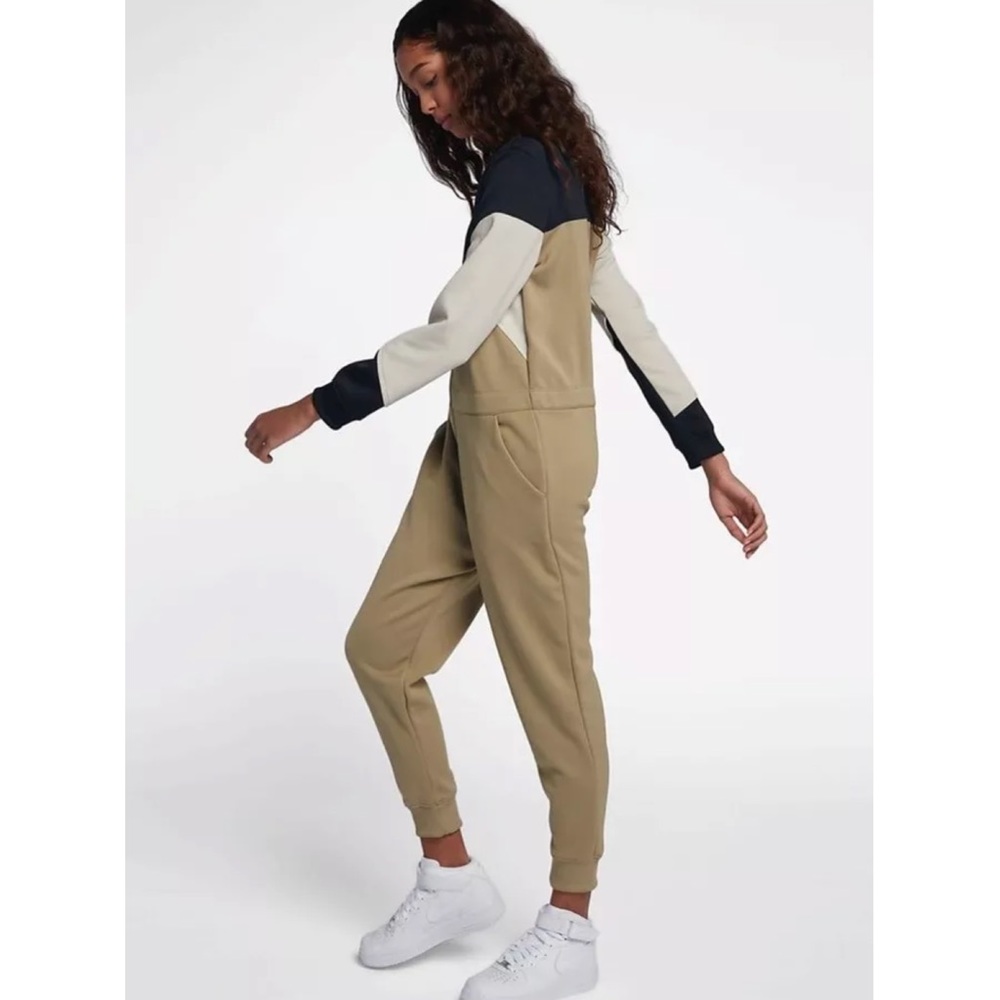 Nike Air Sportswear Women’s Jumpsuit Tan Black - Picture 3 of 8